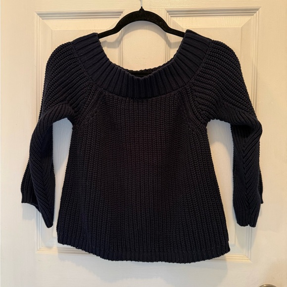Philosophy Sweaters - Philosophy chunky Navy Blue Women's Sweater scoop neck size medium 100% cotton
